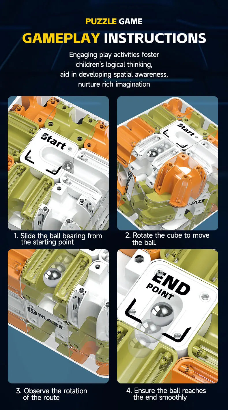 3D Maze Magic Cube Fidgeting Logical Thinking Anti Stress Puzzle Cube